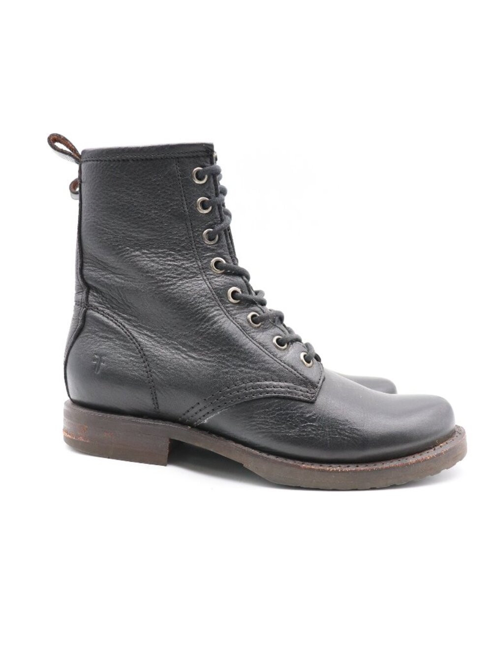 Frye Veronica Flex Combat Boots Women's Size 6 B Black Leather Lace Up